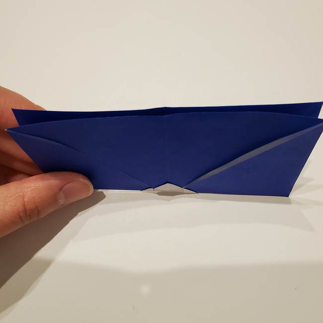 桔梗の花を折り紙一枚で立体的につくる折り方(13)