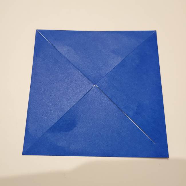 桔梗の花を折り紙一枚で立体的につくる折り方(7)