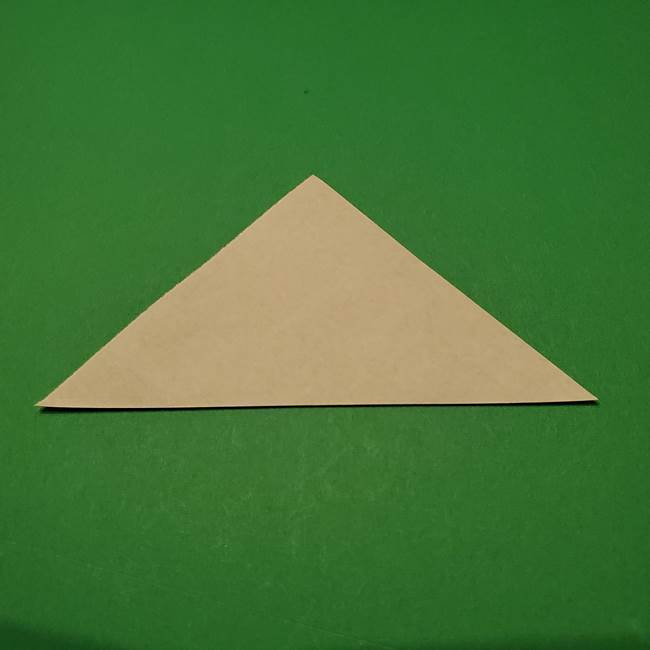 桔梗の葉っぱの折り紙 簡単な折り方作り方①葉っぱ(2)