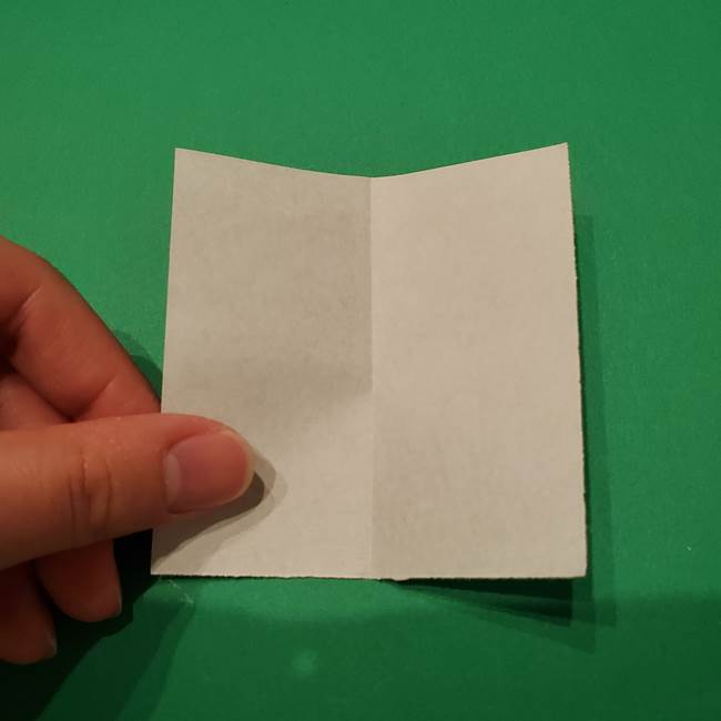 桔梗の葉っぱの折り紙 簡単な折り方作り方②ガク(3)