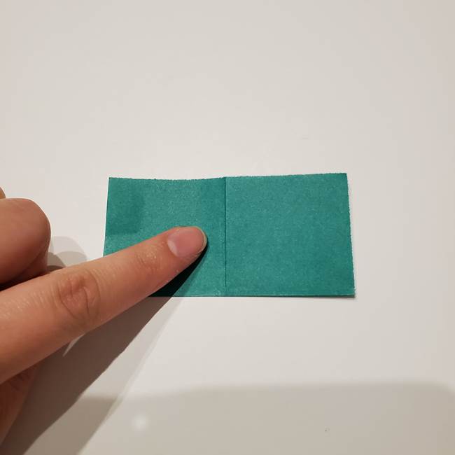 桔梗の葉っぱの折り紙 簡単な折り方作り方②ガク(4)