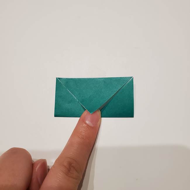 桔梗の葉っぱの折り紙 簡単な折り方作り方②ガク(8)