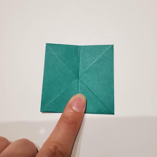 桔梗の葉っぱの折り紙 簡単な折り方作り方②ガク(9)