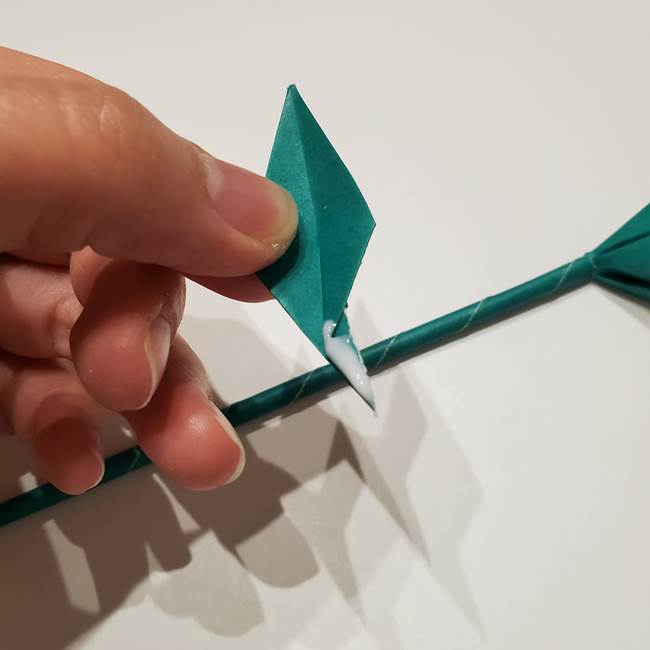 桔梗の葉っぱの折り紙 簡単な折り方作り方④完成(11)