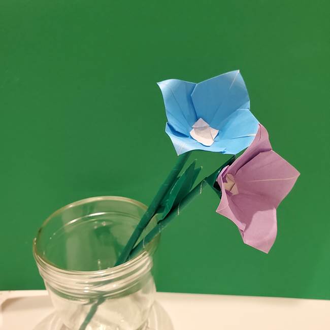 桔梗の葉っぱの折り紙 簡単な折り方作り方④完成(18)