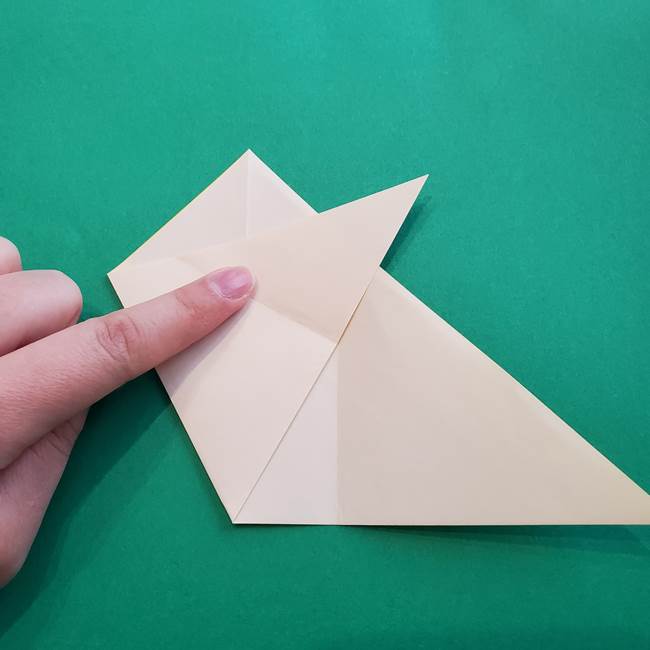水仙の折り紙 平面の折り方作り方①準備(10)