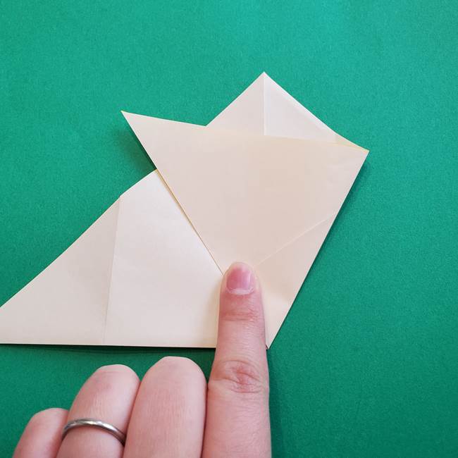 水仙の折り紙 平面の折り方作り方①準備(13)