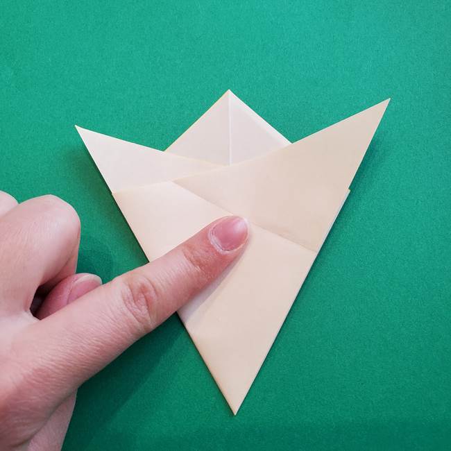 水仙の折り紙 平面の折り方作り方①準備(14)
