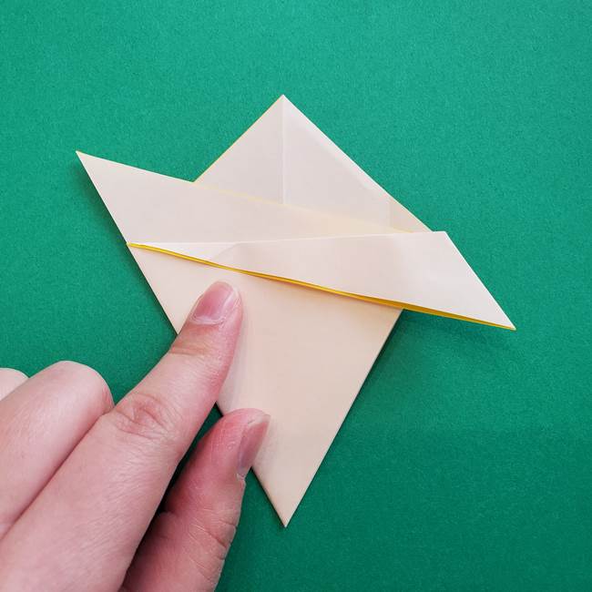 水仙の折り紙 平面の折り方作り方①準備(15)