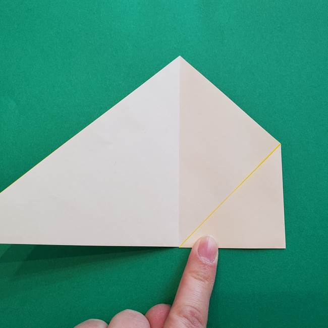 水仙の折り紙 平面の折り方作り方①準備(5)