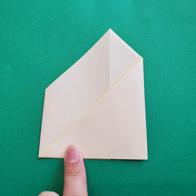 水仙の折り紙 平面の折り方作り方①準備(7)