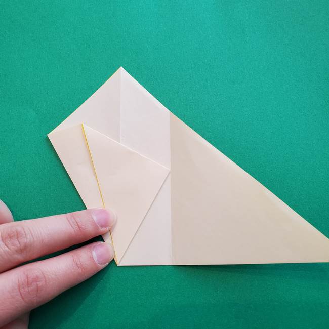 水仙の折り紙 平面の折り方作り方①準備(9)