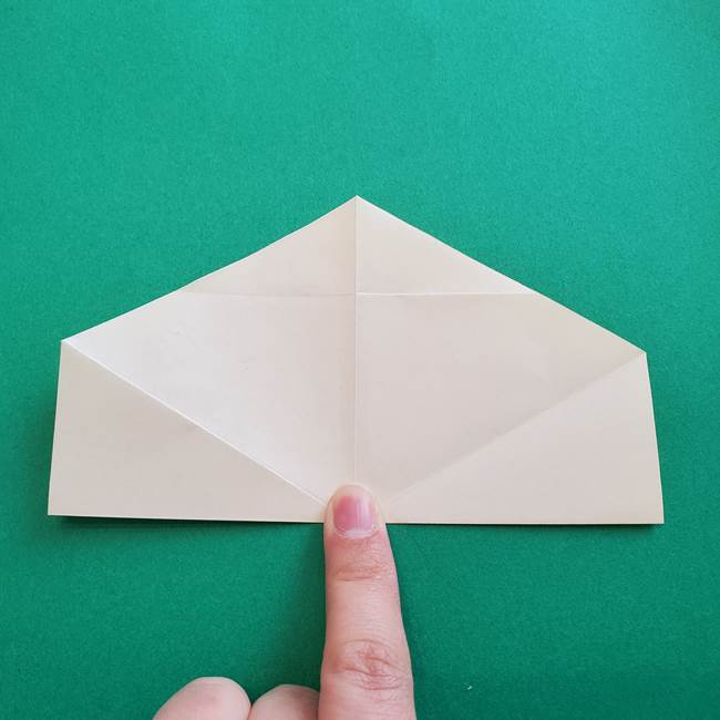 水仙の折り紙 平面の折り方作り方②花(1)