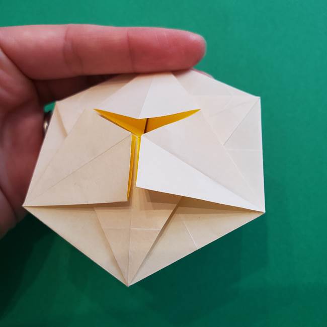 水仙の折り紙 平面の折り方作り方②花(42)