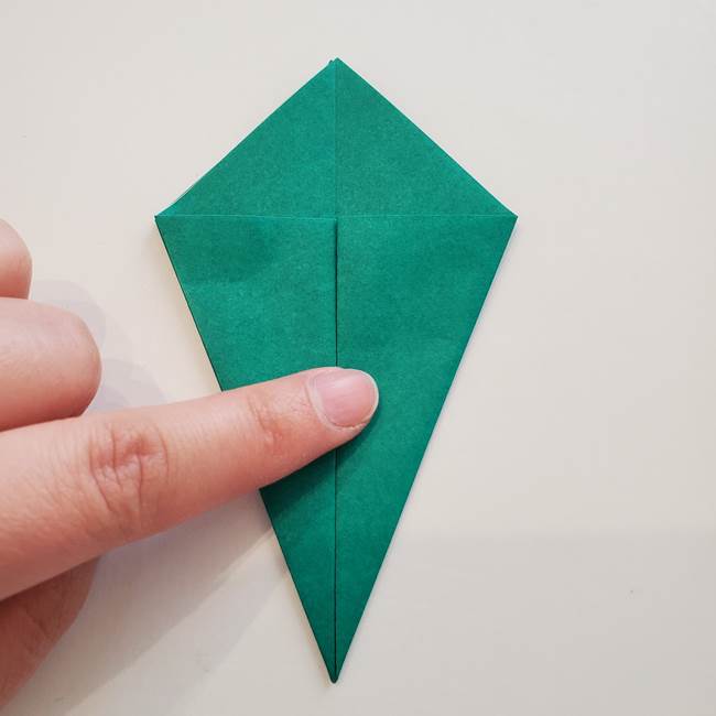 紫陽花の折り紙 葉っぱの作り方折り方(14)
