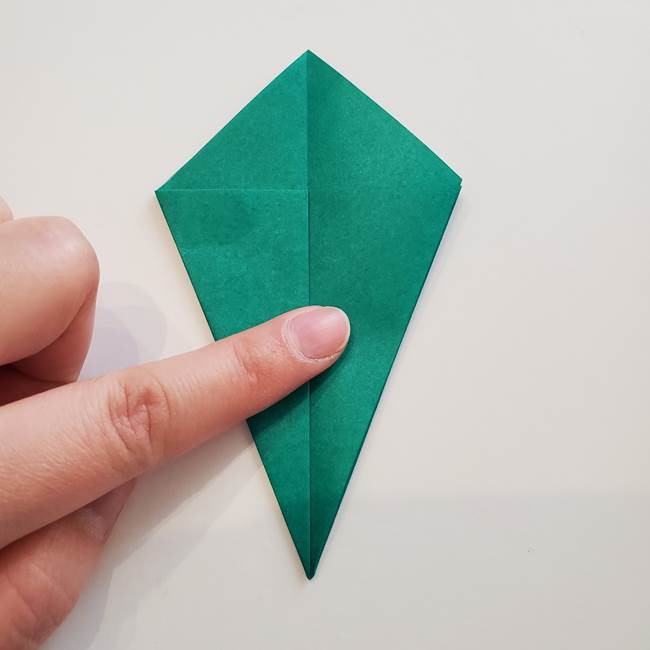 紫陽花の折り紙 葉っぱの作り方折り方(19)