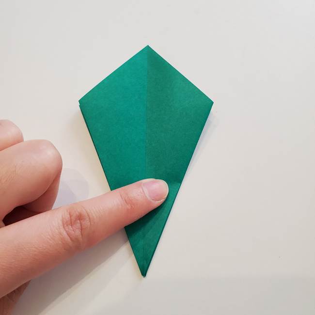 紫陽花の折り紙 葉っぱの作り方折り方(25)