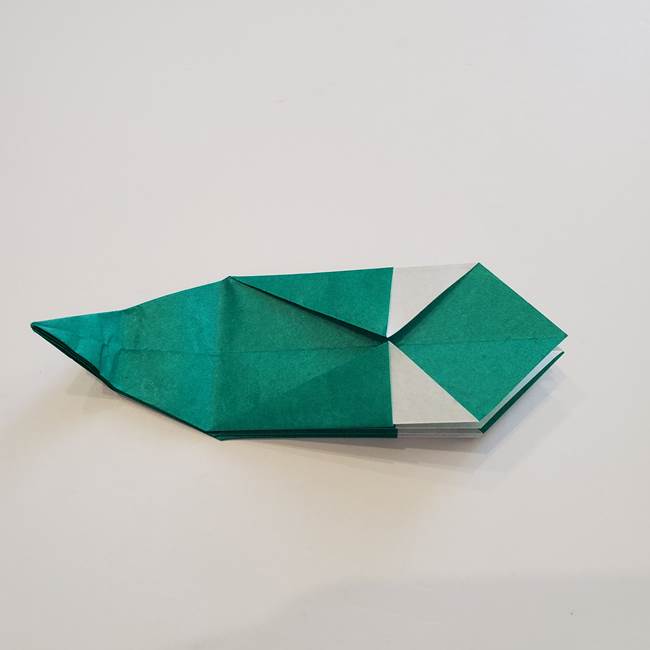 紫陽花の折り紙 葉っぱの作り方折り方(33)