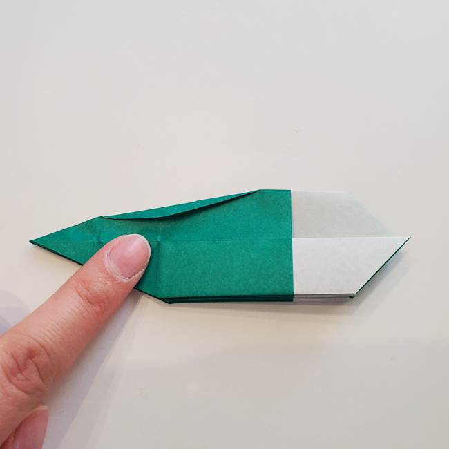 紫陽花の折り紙 葉っぱの作り方折り方(40)