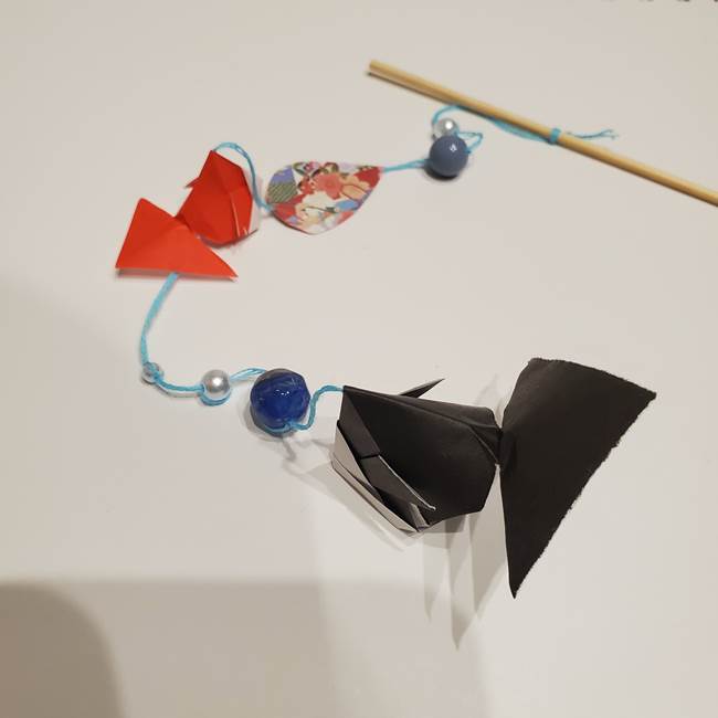 金魚の吊るし飾りの折り紙 作り方折り方A(16)