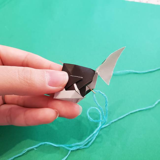 金魚の吊るし飾りの折り紙 作り方折り方A(4)