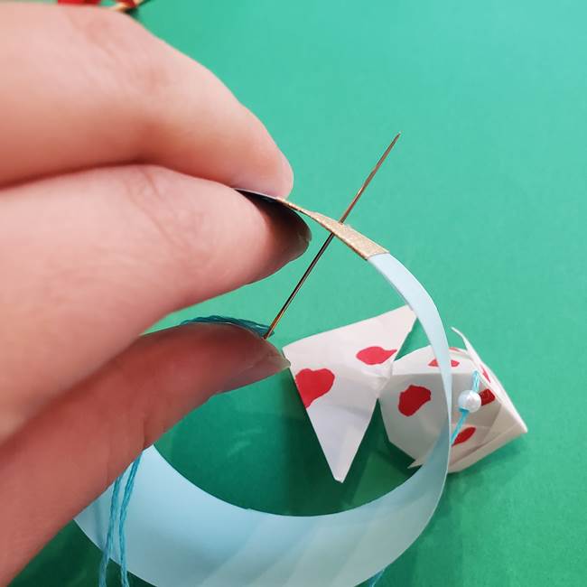 金魚の吊るし飾りの折り紙 作り方折り方B(4)