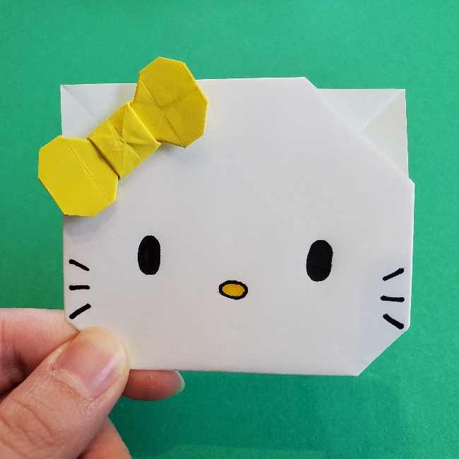 折り紙のミミィちゃんの折り方作り方 ハローキティーの妹は簡単かわいい 子供と楽しむ折り紙 工作