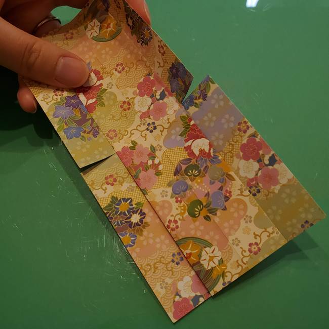 8月の折り紙 浴衣の折り方作り方①折り方(11)