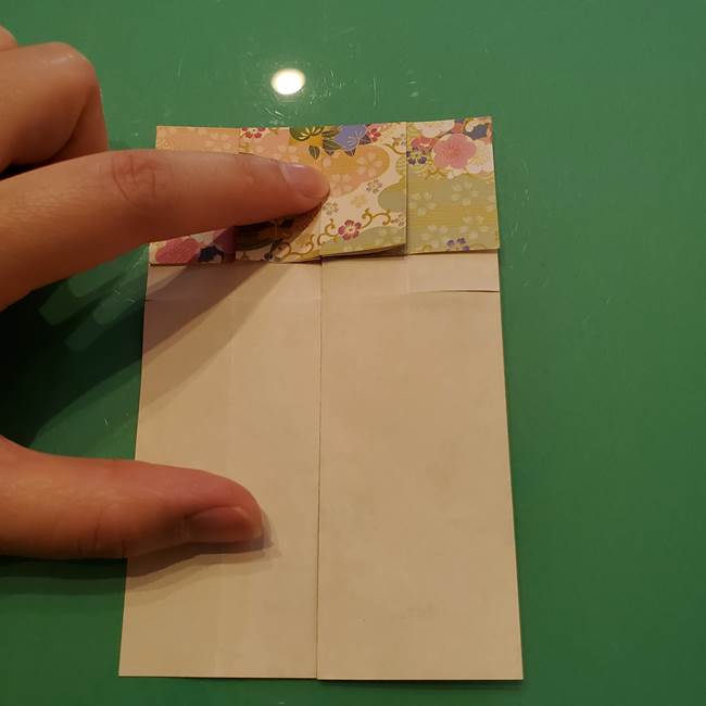8月の折り紙 浴衣の折り方作り方①折り方(13)