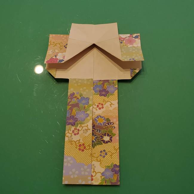8月の折り紙 浴衣の折り方作り方①折り方(20)