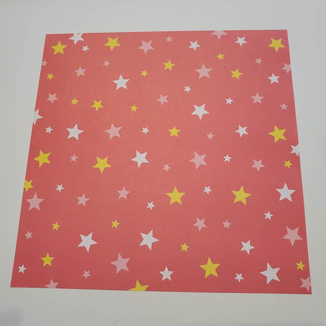 ぷくぷく星の折り紙 星型の箱の折り方作り方①六角形(1)