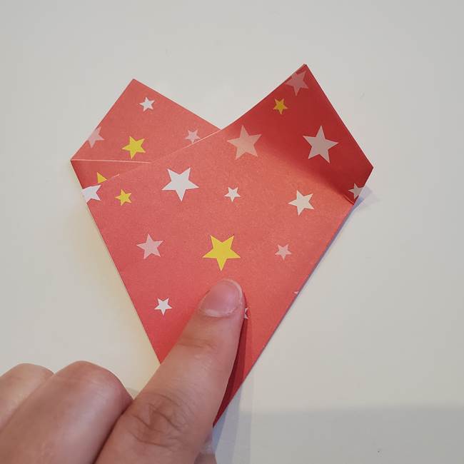 ぷくぷく星の折り紙 星型の箱の折り方作り方①六角形(12)