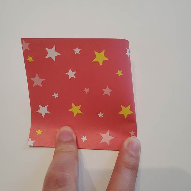 ぷくぷく星の折り紙 星型の箱の折り方作り方①六角形(3)