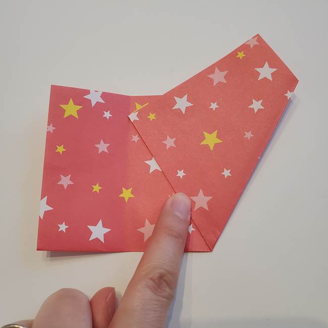 ぷくぷく星の折り紙 星型の箱の折り方作り方①六角形(7)