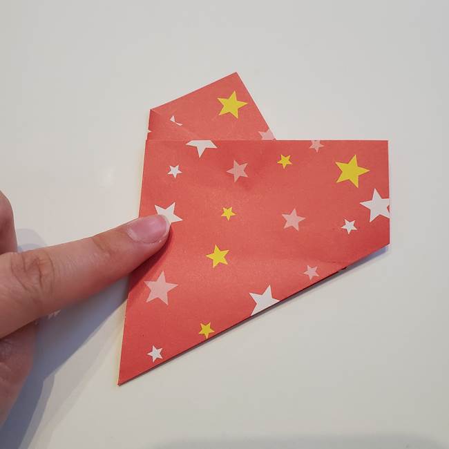 ぷくぷく星の折り紙 星型の箱の折り方作り方①六角形(9)