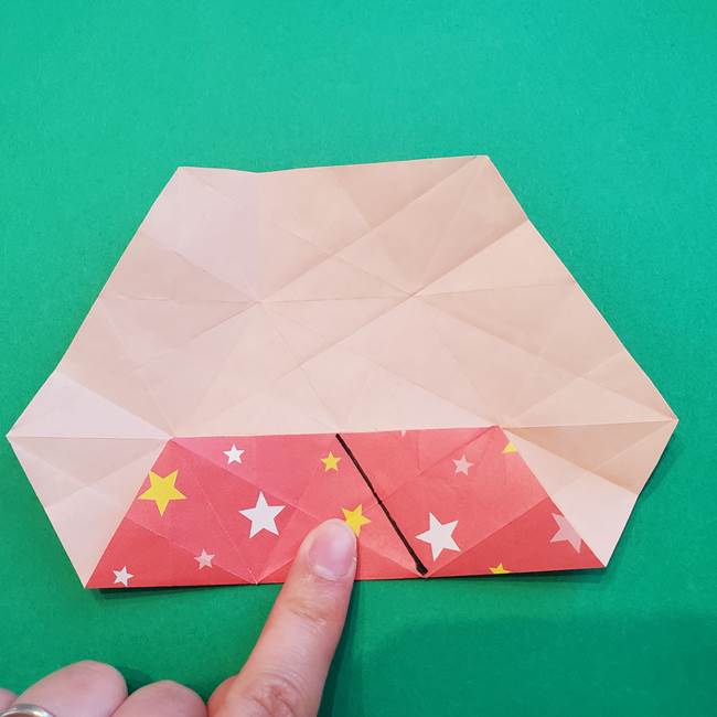 ぷくぷく星の折り紙 星型の箱の折り方作り方②完成(12)