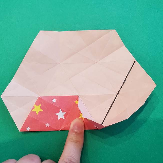 ぷくぷく星の折り紙 星型の箱の折り方作り方②完成(13)