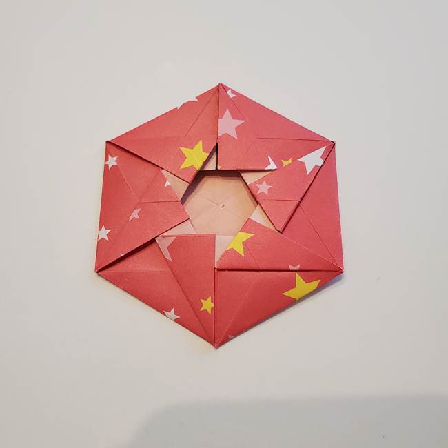 ぷくぷく星の折り紙 星型の箱の折り方作り方②完成(26)