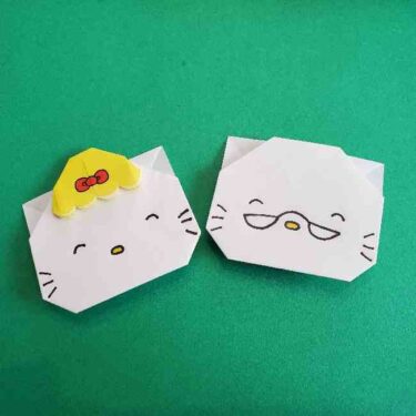 サンリオ キティのパパとママの折り紙｜簡単な折り方作り方で作れるキャラクター