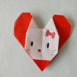 ハートのキティの折り紙 折り方作り方は簡単♪かわいいサンリオキャラクターを手作り！