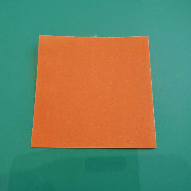 ヒトカゲの折り紙の簡単な折り方作り方①顔(1)