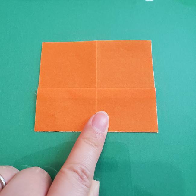 ヒトカゲの折り紙の簡単な折り方作り方①顔(5)