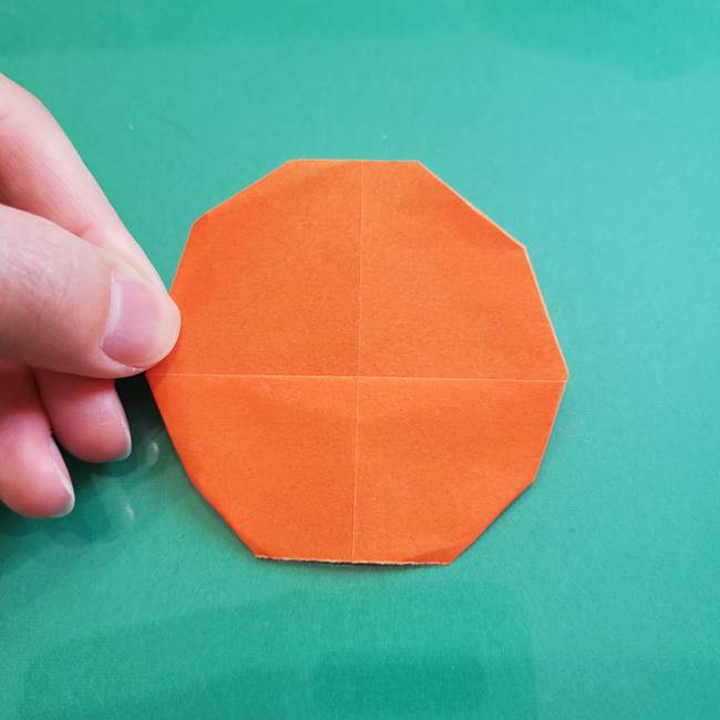 ヒトカゲの折り紙の簡単な折り方作り方①顔(9)