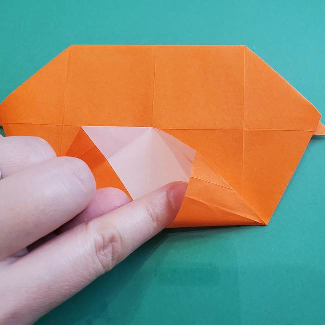 ヒトカゲの折り紙の簡単な折り方作り方②からだ(23)