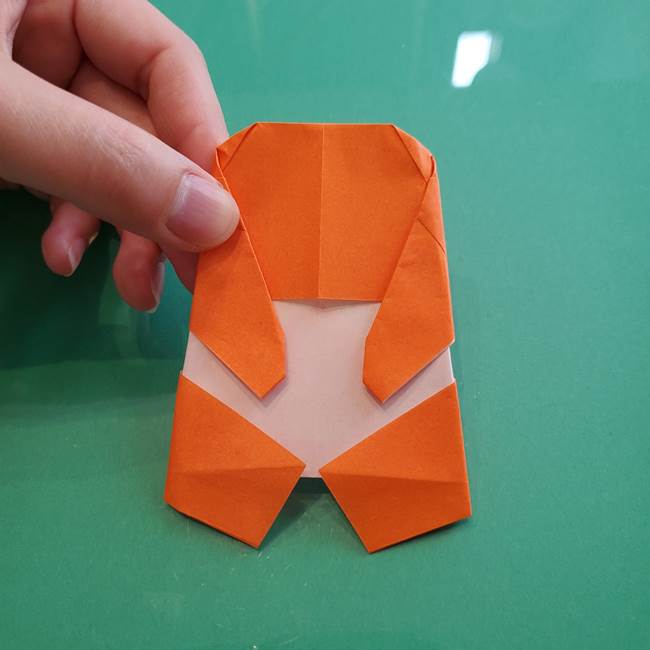 ヒトカゲの折り紙の簡単な折り方作り方②からだ(33)