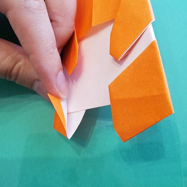 ヒトカゲの折り紙の簡単な折り方作り方②からだ(35)