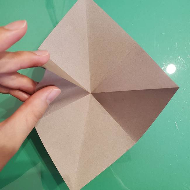 折り紙でなすを立体的につくる折り方作り方①実(10)