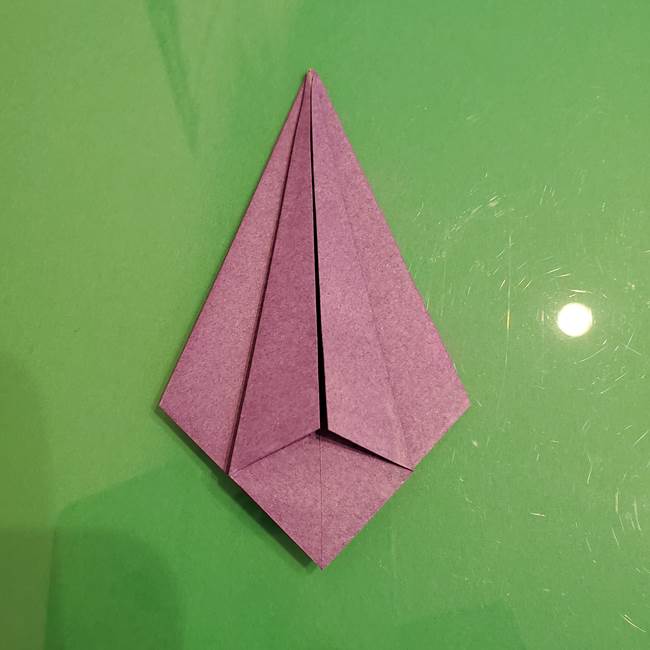 折り紙でなすを立体的につくる折り方作り方①実(16)