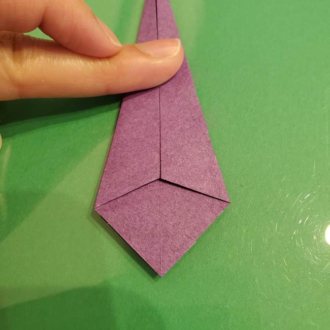 折り紙でなすを立体的につくる折り方作り方①実(20)