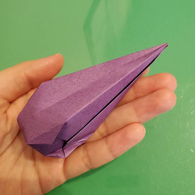 折り紙でなすを立体的につくる折り方作り方①実(24)